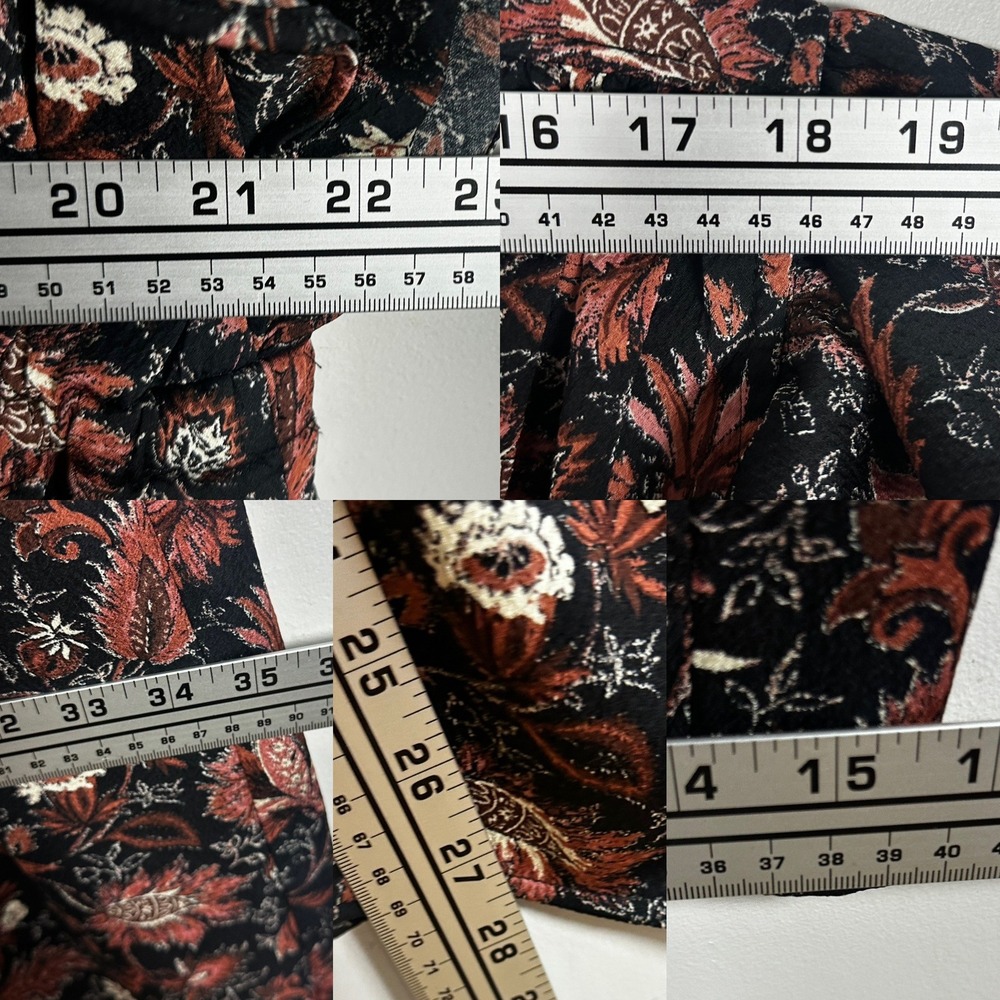 Madewell Dark Floral Wide Leg Jumpsuit Ruffle Womens Size 3X NEW Pampas Blooms - Picture 14 of 16